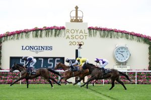2EDB9F8 Horse Racing - Royal Ascot - Ascot Racecourse, Ascot, Britain - June 16, 2020 Coeur De Lion ridden by Thore Hammer Hansen wins the Ascot Stakes, as racing resumes behind closed doors after the outbreak of the coronavirus disease (COVID-19) Edward Whitaker/Pool via Reuters