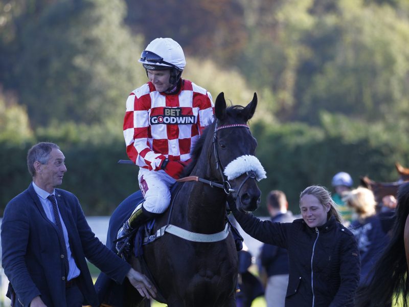 Grandeur D'Ame and Tom Bellamy win at Chepstow. 12/10/2024 Pic Steve Davies/Racingmediapics.co.uk